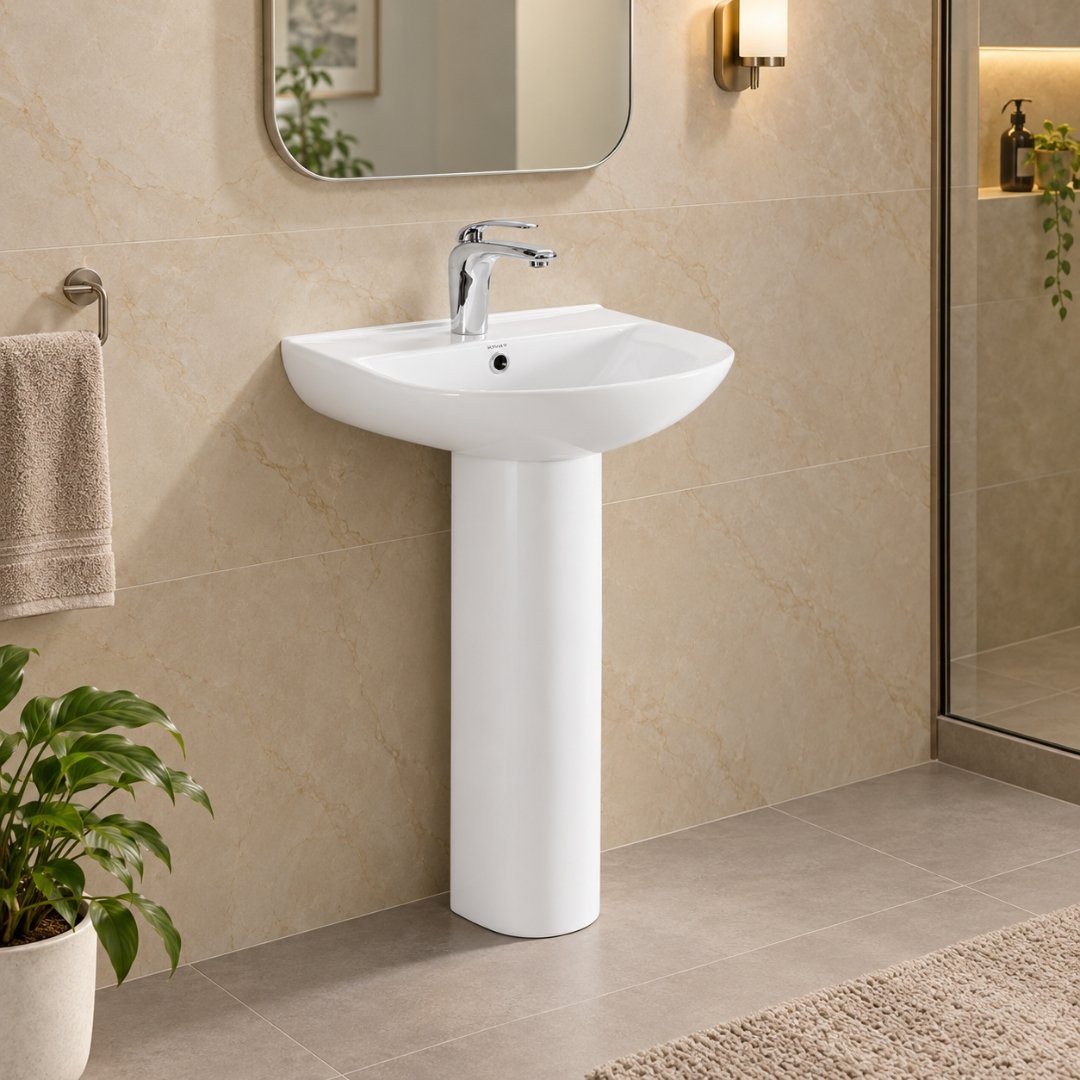 PRESIDENT Washbasin with Pedestal - My Home Studio